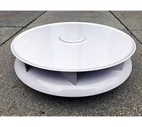 Low profile rotary roof vent for vans buses - White - Large wind driven rotating ventilator