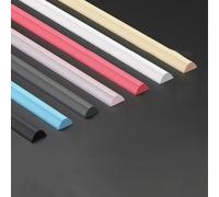 Low-Profile Silicone Seal Strip for Wet Dry Separation at Shower Thresholds and Transition Flooring Areas (transparent 100cm)