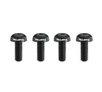 Low Profile Titanium Bolts for Bike Water Bottle Cages, M5X12 (Black, 4-Pack)