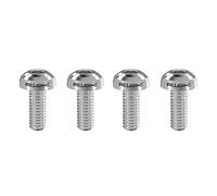 Low Profile Titanium Bolts for Bike Water Bottle Cages, M5X12 (Natural Titanium, 4-Pack)
