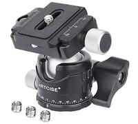 Low Profile Tripod Head,ARTCISE EB30S 30MM Ball Diameter mini All metal ball head with 1/4" Quick Release Plates 3pcs 1/4" to 3/8" Convert Screw for Camera,DSLR,Camcorder.Max Load 22lbs /10kg