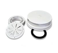 LOW PROFILE WHITE VAN ROOF AIR DUCT VENT VENTILATOR HORSEBOX CARAVAN DOG BUS 4X4 WIND DRIVEN ROTATING VENT