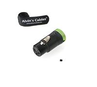 Low-Profile XLR 3 Pin Female Original Connector for Audio Devices Alvin's Cables Green