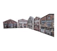 Low Relief Card OO Gauge Industrial Buildings Pack of 5 1/76 scale model Set 42