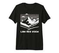Low Res View Mountain Hiking Outdoor Hiker Hike Trekking Premium T-Shirt