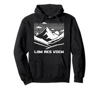 Low Res View Mountain Hiking Outdoor Hiker Hike Trekking Pullover Hoodie