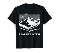 Low Res View Mountain Hiking Outdoor Hiker Hike Trekking T-Shirt