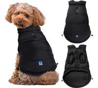 Low Rider Dog Coat Black- Warm, Waterproof Winter Raincoat Puffer Jacket: Dog Lovers Gift for Winter, Snow, Rain, and Cold for Corgis, Dachshund, Weiner Dogs, and Small/Medium Dogs (Small)