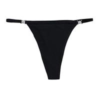 Low Rise Thong with Rhinestones Decors Romantics Night Women G-String Panties Cotton T-Back Lingerie Briefs Underwear Rhinestones Thong