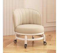 Low Rolling Stool with Back Support,Upgrade Wide Thicken Seat 360° Rotating Wheels,Suitable for Home,Office,Garage,Massage,Fitness,Shop