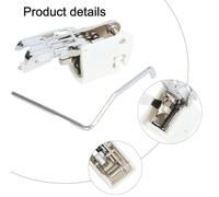 Low-Shank Even Feed Walking Foot with Quilting Guide for Janome, Elna & Most Low-Shank Sewing Machines - 5mm Presser Foot, Plastic/Metal Construction