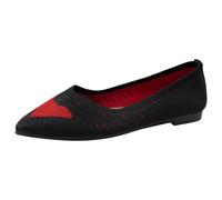 Low Shoes Women's Ballerina Flat Shoes Comfort Slip On Classic Flat Shoes with Pointed Toe Knitted Evening Shoes Ballet Flats Elegant Comfortable Summer Shoes Walking, C3 Black, 8.5 UK