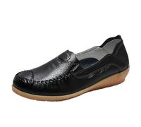 Low Shoes Women's Soft Soled Shoes Fashionable One Head Mom Shoes Women's Slippers Elegant, black, 8.5 UK