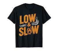Low Slow Pitmaster Minimalist BBQ Quote Barbecue Smoker Life T-Shirt