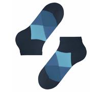 Burlington Men's Clyde M Sn Cotton Low-Cut Patterned 1 Pair Trainer Socks, Blue Marine 6122, 6.5-11