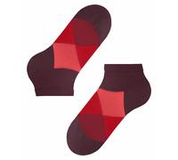 Burlington Men's Clyde M Sn Cotton Low-Cut Patterned 1 Pair Trainer Socks, Red Claret 8375, 6.5-11