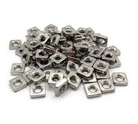 Low Square Nut M5 Stainless Steel | Low Shape/Flat Profile Stainless Steel A2-070 (V2A/304) Standard DIN 562: Pack of 200 ProRaje