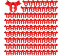 Low Stress Training Clips for Plant Branch Support, 90 Degree Design to Assist in Controlled Plant Stem Bending and Growth (red)