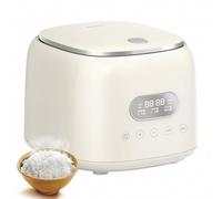 Low Sugar 2.5L Rice Cooker, Low Carb Steamer, 8 Functions, 24hr Delay Timer/Keep Warm, White, Stainless Steel Steamer Basket, Easy to Clean