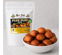 Low Sugar Puff Puff Mix 500g - Easy West African Doughnut Mix (Just Add Water) | Fluffy Lightly Sweetened Fritter & Doughnut Ball Blend, Vegan PuffPuff Mix, by Hot Pot Africa
