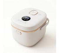 Low Sugar Rice Cooker 3L, 1.8L Stainless Steel Steamer Basket, Intelligent Temperature Control Multicooker with 6 Cooking Programs, Compact Mini Size for 1-4 Persons, Easy Operation, White