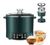 Low Sugar Rice Cooker, 3L Automatic with Stainless Steel Steamer Basket, 5 Adjustable Firepower, Split Slow Cooker for Families