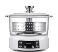 Low Sugar Rice Cooker, 3L Low Carb Rice Cookers with Stainless Steel Filter, Intelligent Automatic Lifting, 4 Gear Firepower (White)