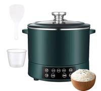 Low Sugar Rice Cooker 3L, Low Carb Rice Steamer Basket, Smart Touch Control, 12H Delay Timer, Auto Keep Warm, Healthy Diet for Weight Loss & Diabetics, Family Use Green