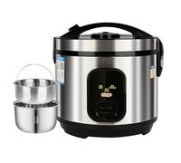 Low-Sugar Rice Cooker with Stainless Steel Liner, Perfect for 1-8 People, Versatile Rice Soup Maker, Durable Household Appliance, Healthy Cooking Solution