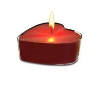 Low Temperature Candle with Heart Shape, Erotic Wax Play Candle in Red Color 50-52℃ Safe Skin Temperature, Romantic Massage Candle for Date Night Couples Sensual Massage Erotic Games