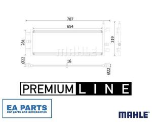 Low Temperature Cooler, charge air cooler for MINI F60 MAHLE CIR 35 000P