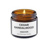 Low Temperature Massage Oil Candles for Massage Therapy - Soy + Hemp Seed Oil Massage Candles for Couples - Date Night's Gift, Body Oil & Lotion Scentd Candles| Cedar Sandalwood-1.77OZ