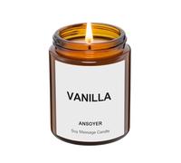 Low Temperature Massage Oil Candles for Massage Therapy - Soy Massage Candles for Relaxation- Date Night's Gift, Body Oil & Lotion Scentd Candles,128g | (Vanilla)