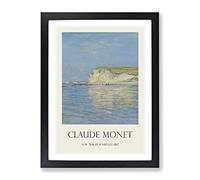 Low Tide At Pourville By Claude Monet Exhibition Museum Painting Framed Print | A4 Black Framed Wall Art | Ready to Hang | Modern Historical Picture | Living Room Bedroom Lounge Office