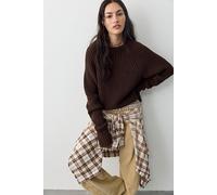 Low Tide Knit Pullover at Free People in Chocolate, Size: Medium - female