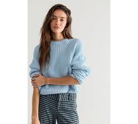 Low Tide Knit Pullover at Free People in Clear Sky, Size: XS - female