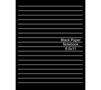 Low Vision Black Paper Notebook: Visually Impaired Products for Adults, Teens & Children | Low Vision Notebook | 120 Numbered Black Pages with White Bold Lines | Bold Whites Lines on Front Cover