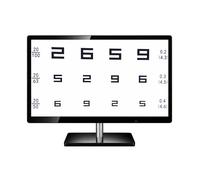 Low Vision Eye Test Chart with Remote, Multiple Display Methods & Mirror Image Function for Comprehensive Medical Eye Exams