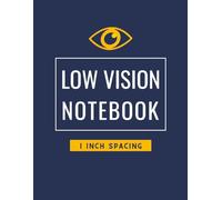Low Vision Notebook: 1 Inch Spacing - Extra Wide Ruled with Bold Black Lines on Cream Paper | Writing Aid for Seniors & Visually Impaired