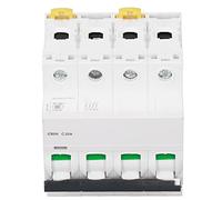 Low Voltage Circuit Breaker, Bistable Locking Clip 6000A Breaking Capacity Reliable Pa66 DIN Rail Mount Circuits Breakers for Electrical Systems Automatic switch