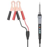 Low Voltage DC12v 24v Digital Display Electric Iron Internal Heating Type with Brass Crocodile-Clamp Soldering Iron LCD Digital Display Electric Soldering Iron 18-72W Low Voltage DC12v 24v Outdoor