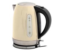 LOW VOLTAGE KETTLE 1.7L RAPID BOIL QUEST ROCKET CARAVAN CREAM STAINLESS STEEL