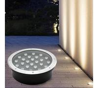Low Voltage Landscape Well Lights Outdoor Recessed Ground Light Waterproof Ip66 Led Underground Ac12/24v for Pathway, Driveway, Deck, Garden Round Lamp