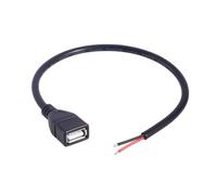 Low-Voltage USB Power Cord 18 AWG Tinned Stripped, Female head