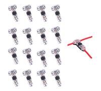 Low Voltage Wire Connectors, Solderless No Wire Stripping 3 Way 1 Pin Small Gauge Wire Connectors, Easy Connection T Tap Connectors, Fits 24-20 Gauge Wires, 16 Pack