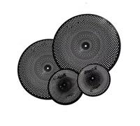 Low Volume Cymbal Set Black 5 PCS 14"Hihats+16"Crash+18"Crashride+20"Ride And Cymbal Bag 6 Pcs Felts(SET4)