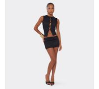 Low Waist Mini Skirt In Black Lace, Women's Size UK 10