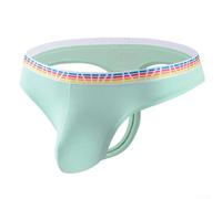 Low Waist Thongs for Men Soft, Quick Dry Breathable Underwear for Daily Comfort (XL Green)