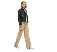 Low-waisted elasticated women's cargo trousers Superdry Vintage Marron 28