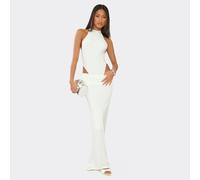 Low Waisted Maxi Skirt In White Slinky, Women's Size UK 16